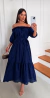 Vestido Longo Laise Azul Marinho