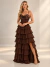 Vestido de Festa Dana Marrom P (Código: 33927)