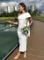 Vestido de Noiva Midi Nula Manga Laço (Código: 31481) na internet