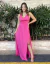 Vestido de Festa Detalhe Cintura Maily Rosa Pink - comprar online