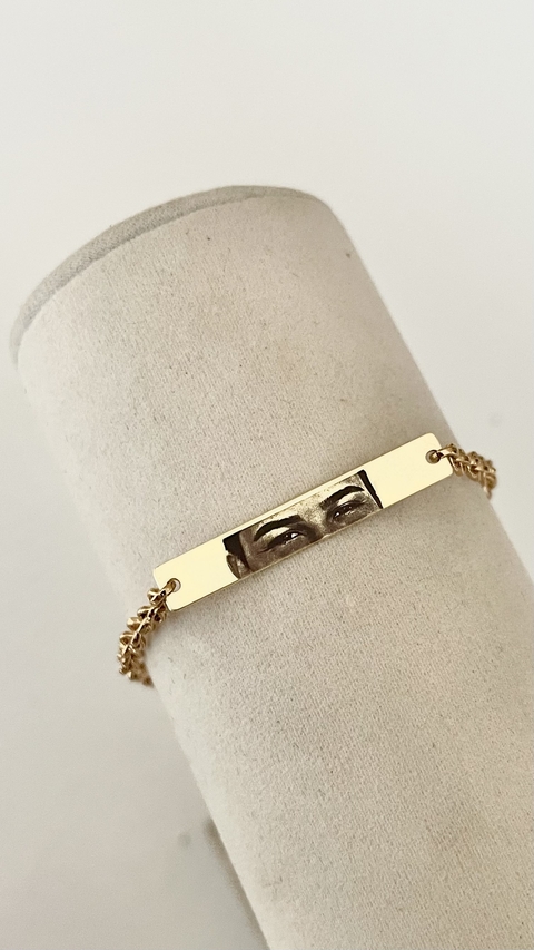 Pulseira Olhar/Sorriso/Spotify - Ouro 18k