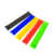 Bandas elásticas de diferentes colores para fitness, incluyendo negro, azul, amarillo, rojo y verde.