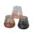 Regatones de silicona en tres colores (transparente, marrón y negro) para proteger patas de sillas y mesas.