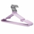 Perchas infantiles color lavanda, pack de 10 unidades, ideales para organizar ropa de niños.