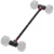 Barra recta maciza con agarres para mancuernas, ideal para ejercicios de fitness.