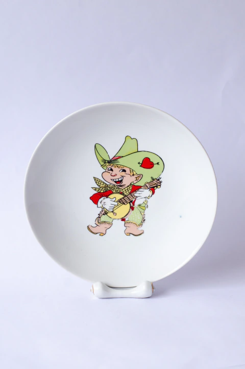 Prato cowboy Porcelana Real anos 50