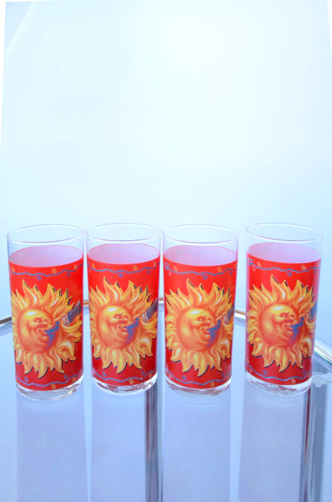 Jogo 4 copos Coca-Cola Hot Summer em vidro - comprar online