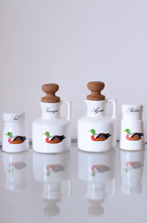 Jogo galheteiro, saleiro e pimenteiro marrecos selvagens - comprar online