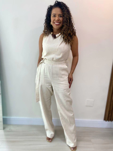 Macacão Linho com Algodão Viviane - comprar online