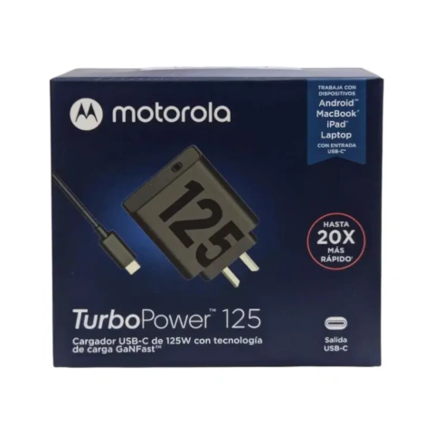 Cargador de pared Motorola 125 Conexión Tipo C a Tipo C