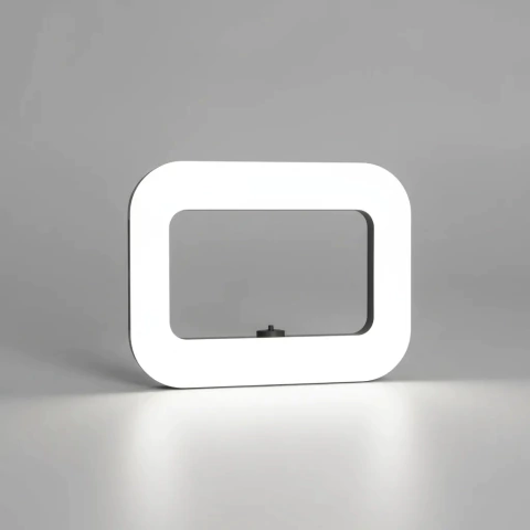 Aro De Luz Rectangular Celular 20w Batería Recargable Blanco