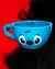 Tazón azul con la cara de Stitch, un personaje divertido y entrañable de Disney.