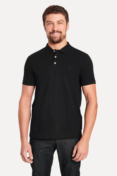 Polo Piquet Classica Preto