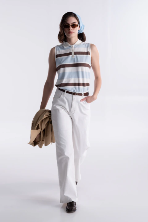 JEAN GAVILAN WIDE WHITE