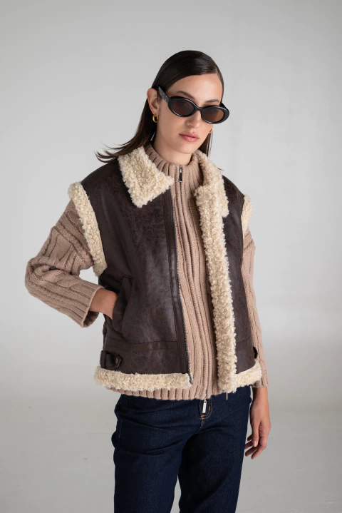 CHALECO WOOL - CHOCOLATE