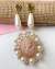 Conjunto de camafeu rosa com pérolas CCR018 - comprar online