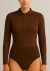 BODY POLO BALOUBET MARROM MANGA COMPRIDA - comprar online
