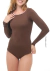 BODY DECOTE CANOA MANGA COMPRIDA CAFÉ - CORTEJO - comprar online