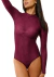 BODY DE TULE GOLA ALTA MANGA COMPRIDA BERINJELA - SPRING