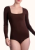 BODY DECOTE QUADRADO MANGA COMPRIDA CAFE PE001 - comprar online