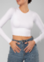 CROPPED DECOTE ALTO MANGA 7/8 - comprar online