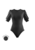 BODY DECOTE ALTO MANGA BUFANTE CURTA TEDDY PRETO - PROMO - comprar online