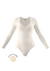 BODY DECOTE V PROFUNDO MANGA COMPRIDA TEDDY OFF-WHITE - PROMO - comprar online