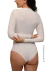 BODY DE TULE TRANSPASSADO MANGA COMPRIDA OFF-WHITE - Revival