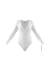 BODY DE TULE TRANSPASSADO MANGA COMPRIDA OFF-WHITE - loja online