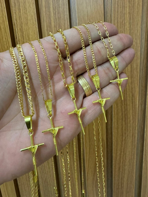 Corrente + Pirgente 100% moeda antiga