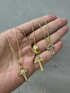 Kit corrente e pingente fininho moeda antiga