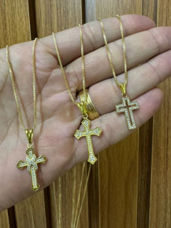 Kit corrente e pingente fininho moeda antiga - loja online