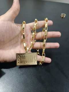 Corrente + Pirgente personalizado do seu gosto faça pagamento e mande no WhatsApp como vc deseja fazer peça em moeda antiga - comprar online