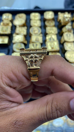 Anel banhado ouro e invernizado - comprar online