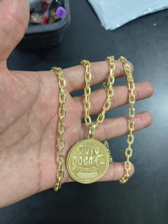 Corrente + Pirgente personalizado do seu gosto faça pagamento e mande no WhatsApp como vc deseja fazer peça em moeda antiga