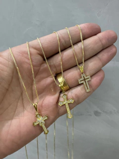 Kit corrente e pingente fininho moeda antiga - RJ JOIAS