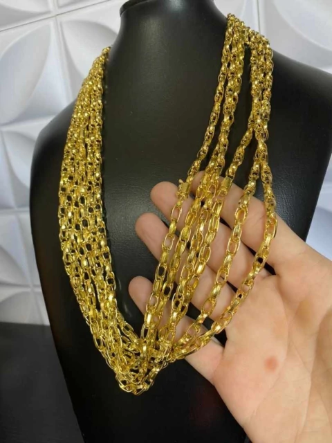 Corrente trançado 10mm 70 cm