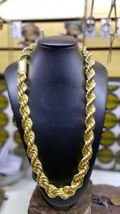 Elo BAHIANO 25 mm 75 cm maciço 700 grama em moeda antiga - comprar online