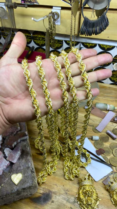 Corrente elo BAHIANO 16 mm 70 cm + Pirgente na internet