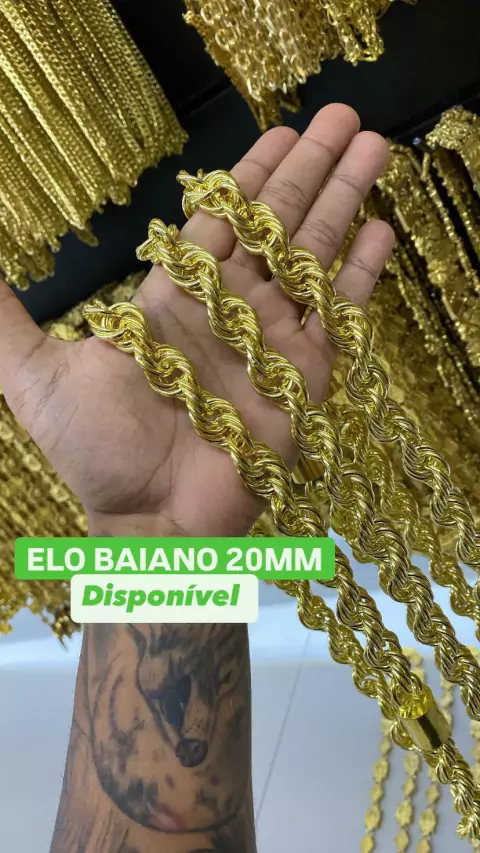 Corrente elo BAHIANO 20mm 70 cm