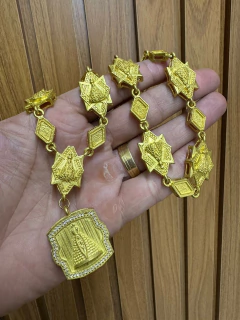 Corrente moeda antiga - RJ JOIAS