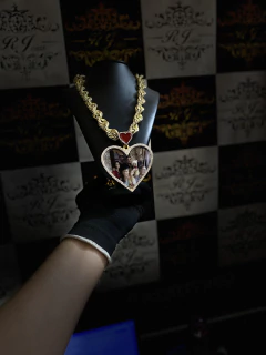 Imagem do Corrente elo BAHIANO 25 mm + Pirgente personalizado com foto peça moeda antiga faça pagamento e mande foto pelo WhatsApp