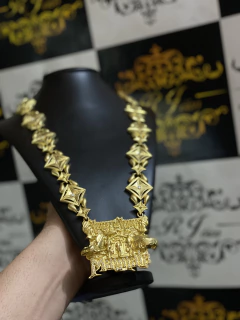 Corrente em moeda antiga 75 cm