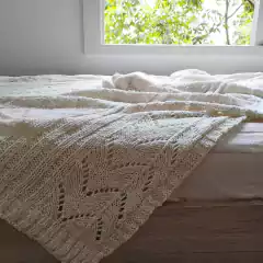 Manta Tejida Calada Crudo en internet