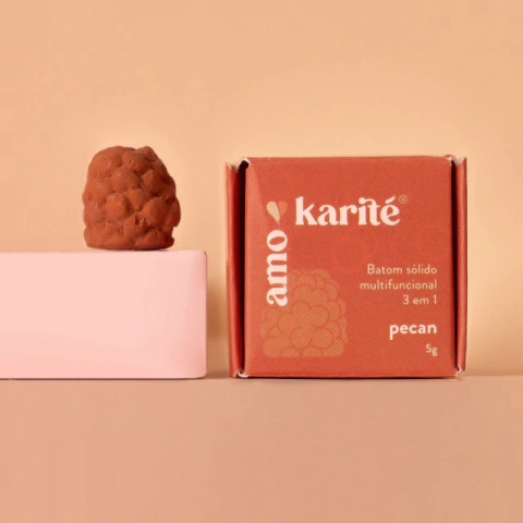 Batom Sólido Multifuncional 3 em 1 - Pecan - Amokarité