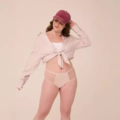 Calcinha Absorvente Fluxo Intenso Hot Pant - Rosa - Pantys