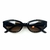 ÓCULOS DE SOL OVAL PRETO LENTE MARROM 00466 - comprar online