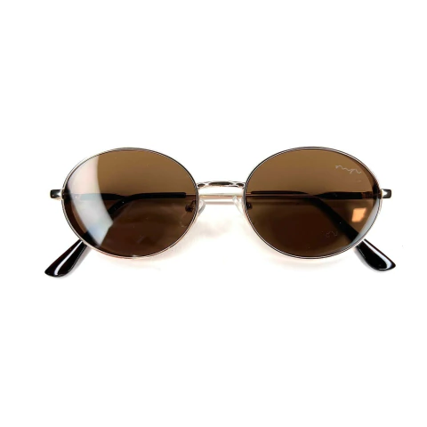 ÓCULOS DE SOL METAL REDONDO MARROM 00910 - comprar online