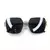 ÓCULOS DE SOL PRETO MASCARA METAL 00680 - comprar online