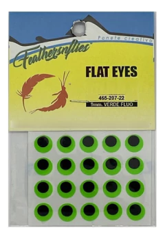 Imagen de Ojos Planos Flat Eyes 9 mm. Feathers N Flies